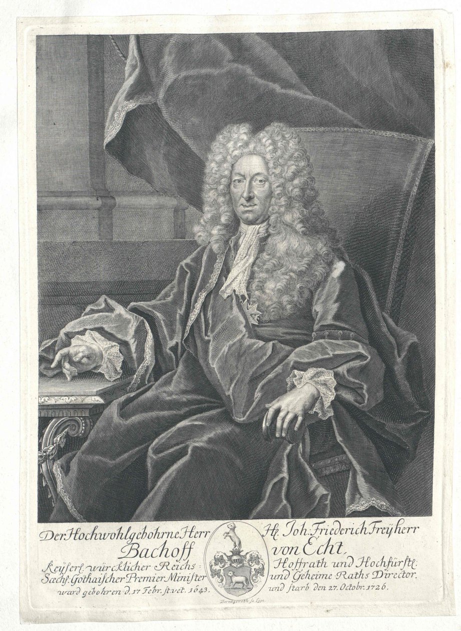 Johann Frederik baron Bachoff van levensecht door Artist Unknown