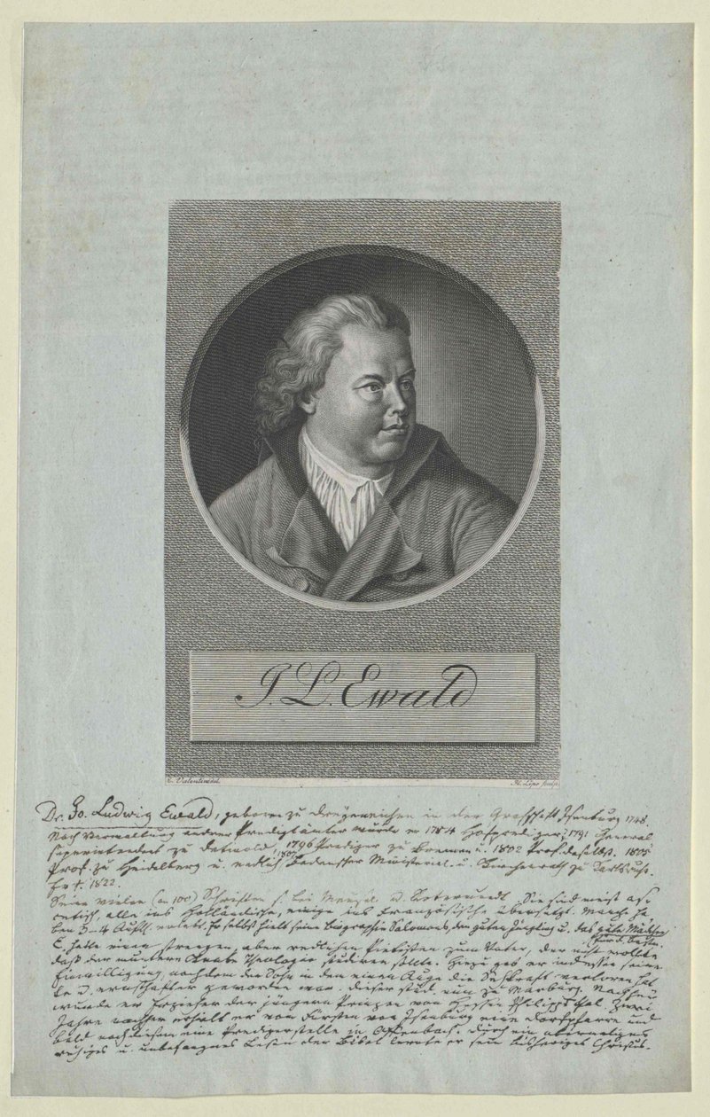 Johann Ludwig Ewald (druk) door Artist Unknown