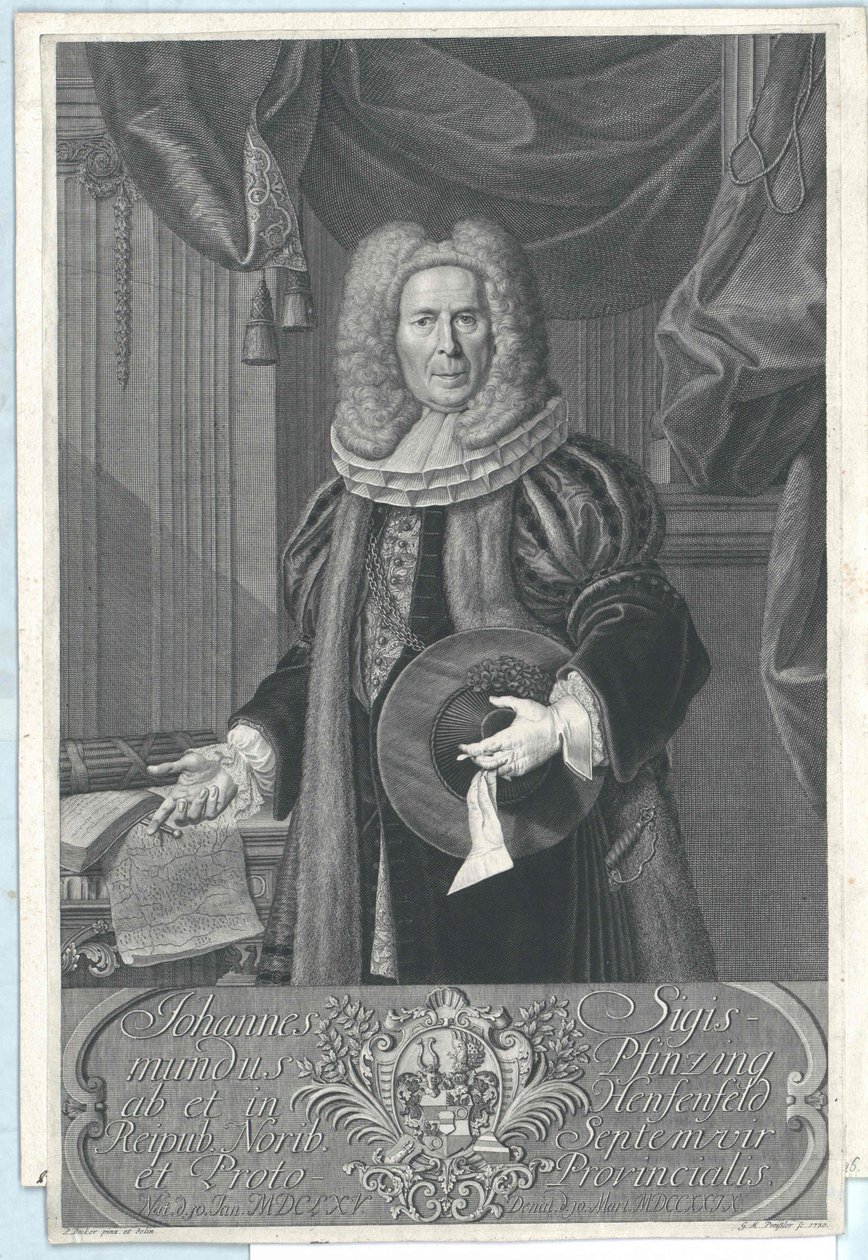 Johann Sigismund Pfinzing van Henfenfeld door Artist Unknown