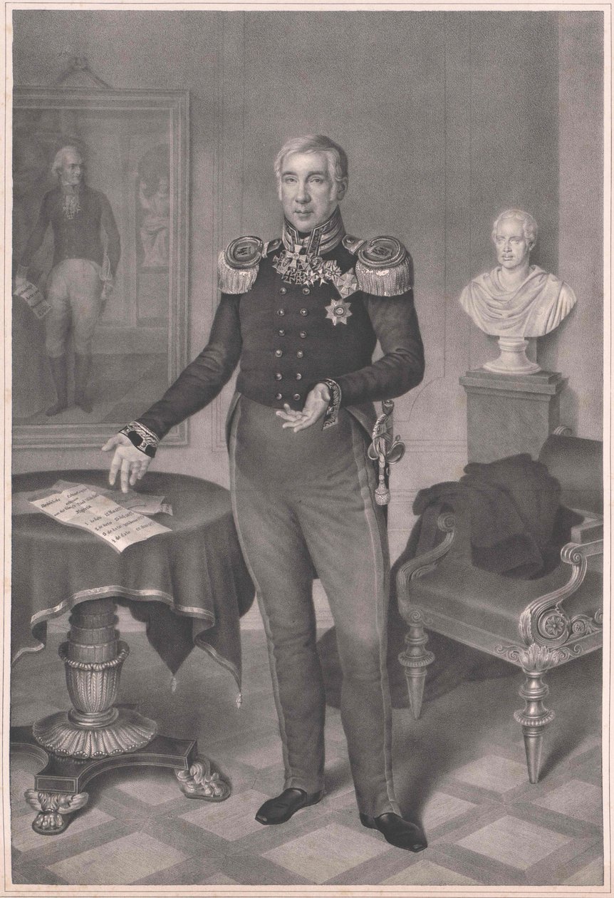 Johann Wilhelm von Wiebel door Artist Unknown