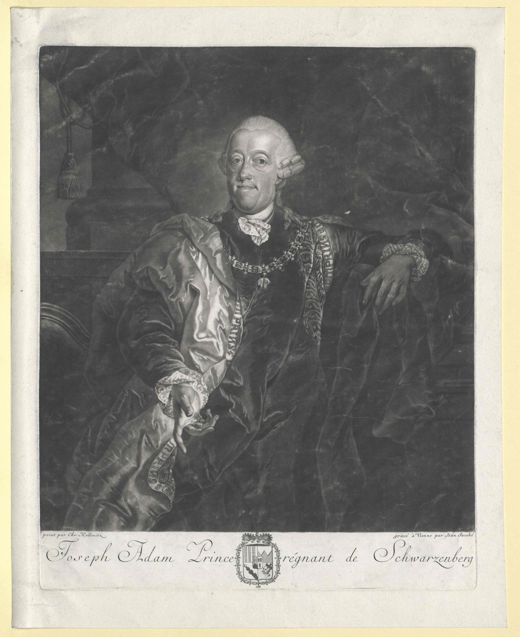 Joseph Adam Johann Nepomuk graaf von Schwarzenberg (piek) door Artist Unknown