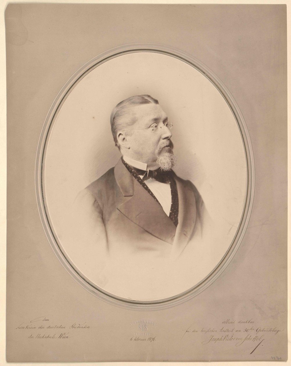 Joseph Viktor von Scheffel door Artist Unknown