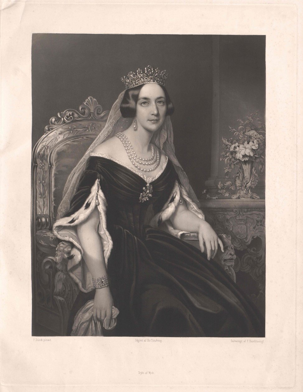 Josephine prinses Leuchtenberg door Artist Unknown