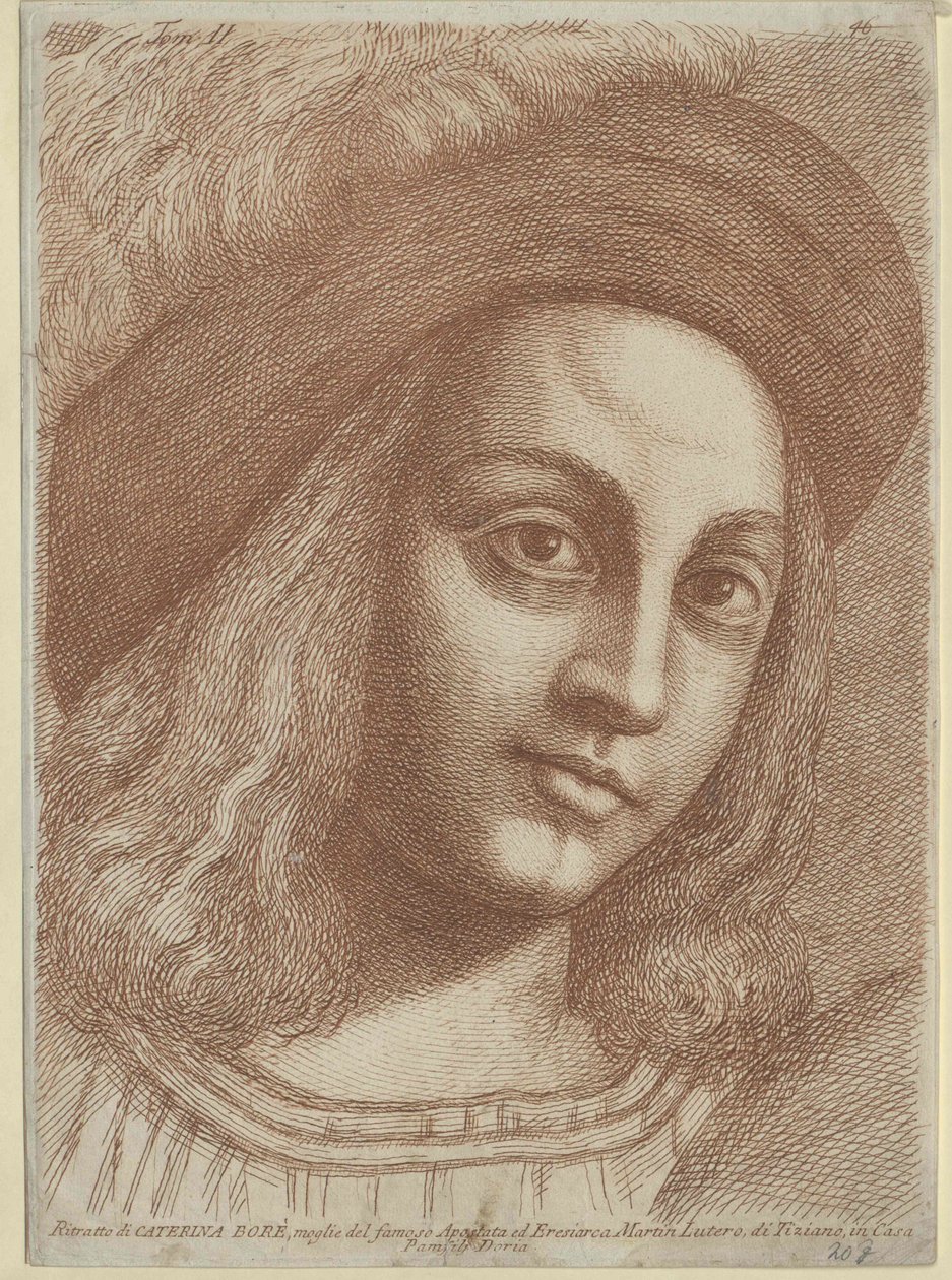 Katharina von Bora (afdruk) door Artist Unknown