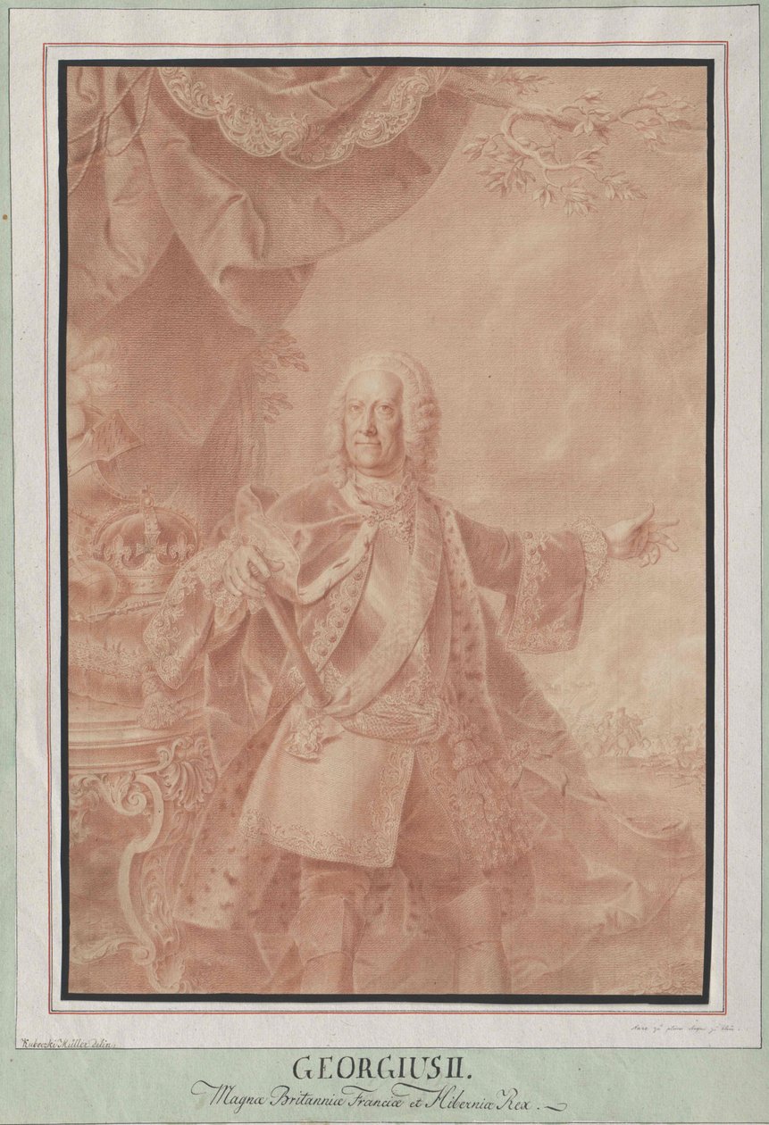 Koning van Engeland keurvorst van Hannover George II door Artist Unknown