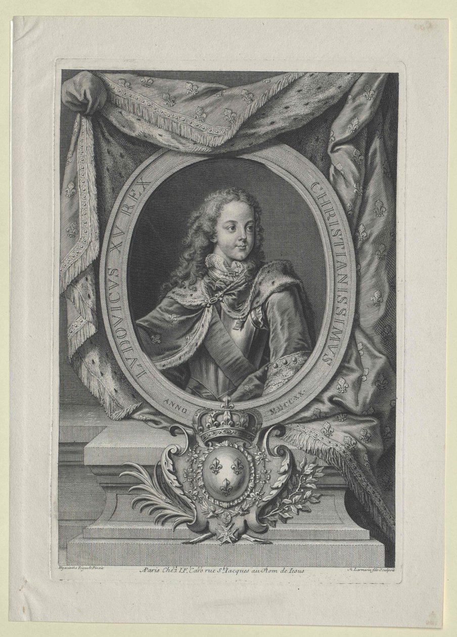 Koning van Frankrijk Lodewijk XV door Artist Unknown