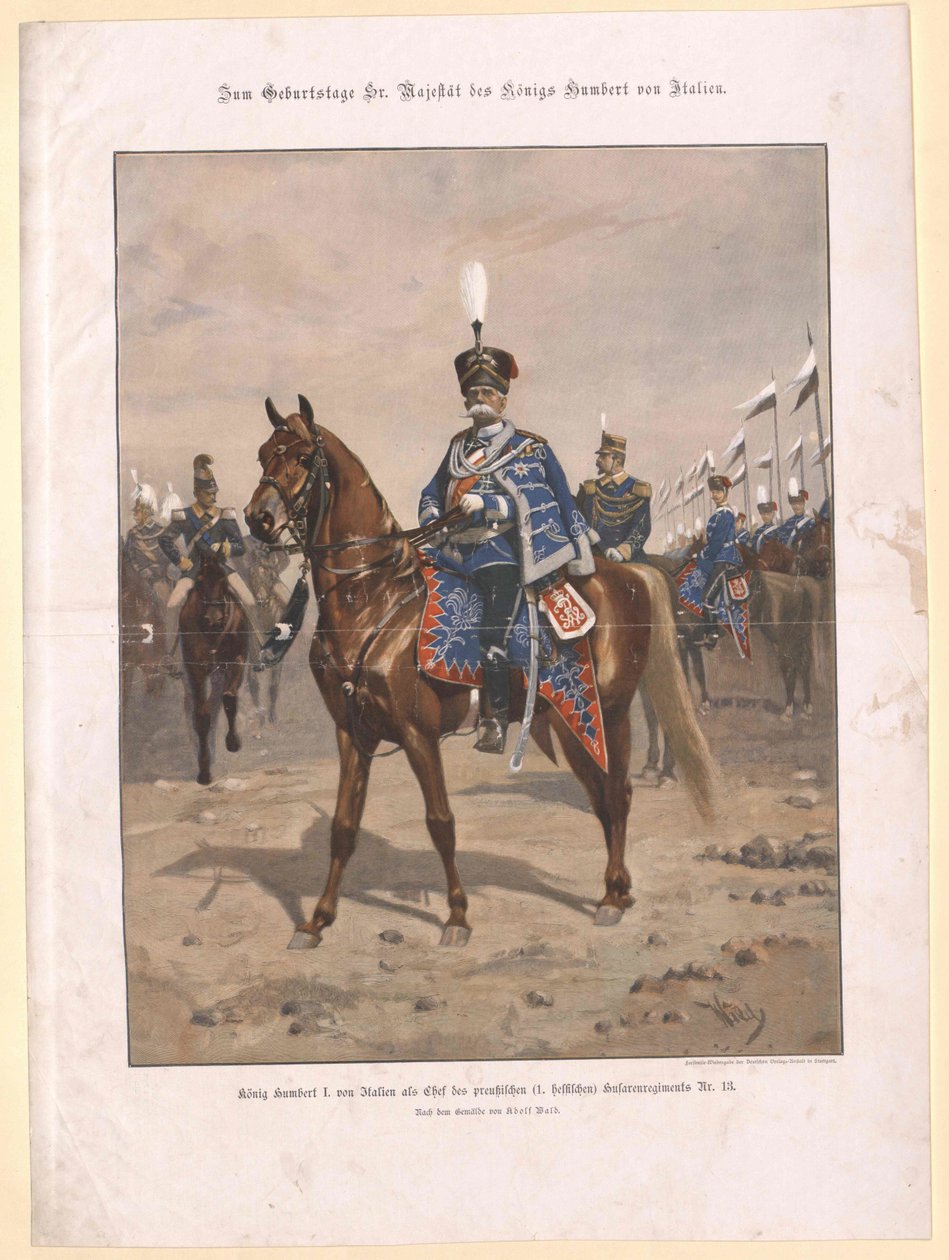 Koning van Italië Humbert I door Artist Unknown