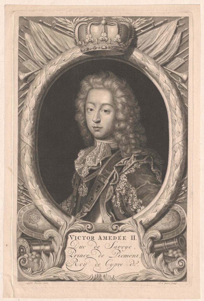 Koning van Sardinië Viktor Amadeus I door Artist Unknown
