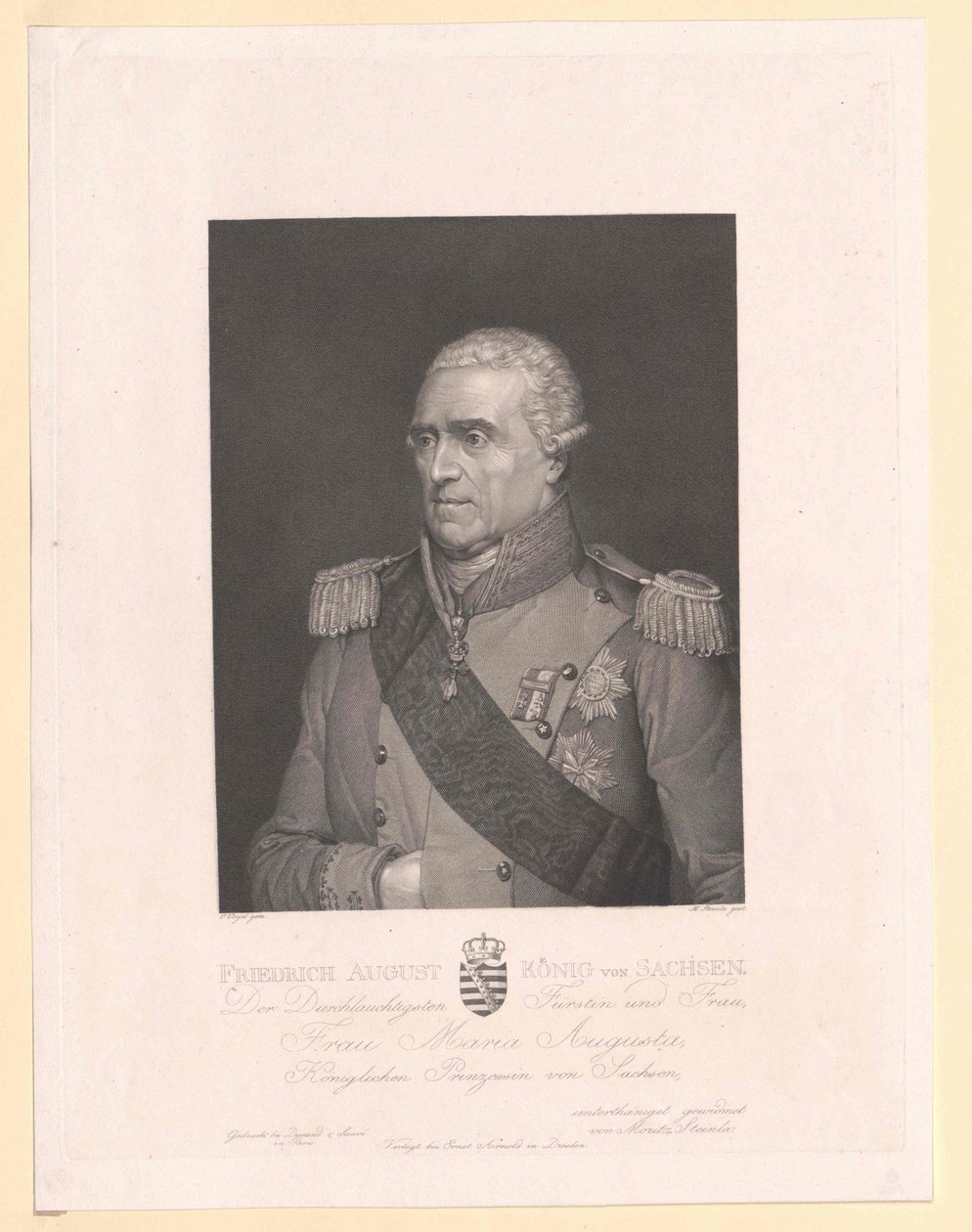 Koning van Saksen Frederik August I door Artist Unknown