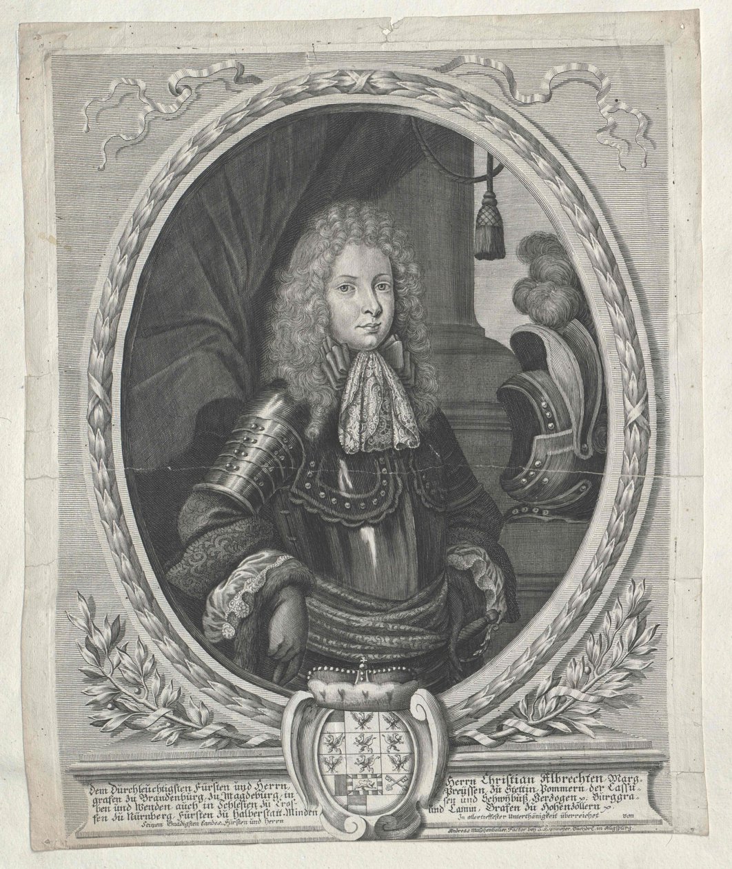 Markgraaf van Brandenburg Christian Albrecht door Artist Unknown