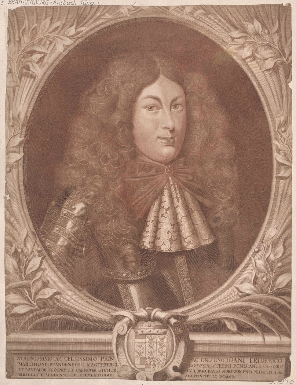 Markgraaf van Brandenburg-Ansbach Johann Friedrich door Artist Unknown