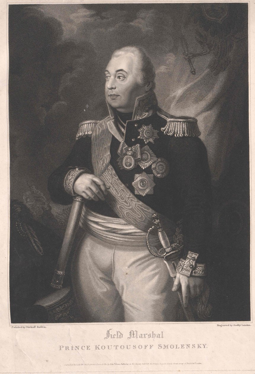Michail Illarinovitsj Golenisjtsjev Prins Koetoezov-Smolenskij door Artist Unknown