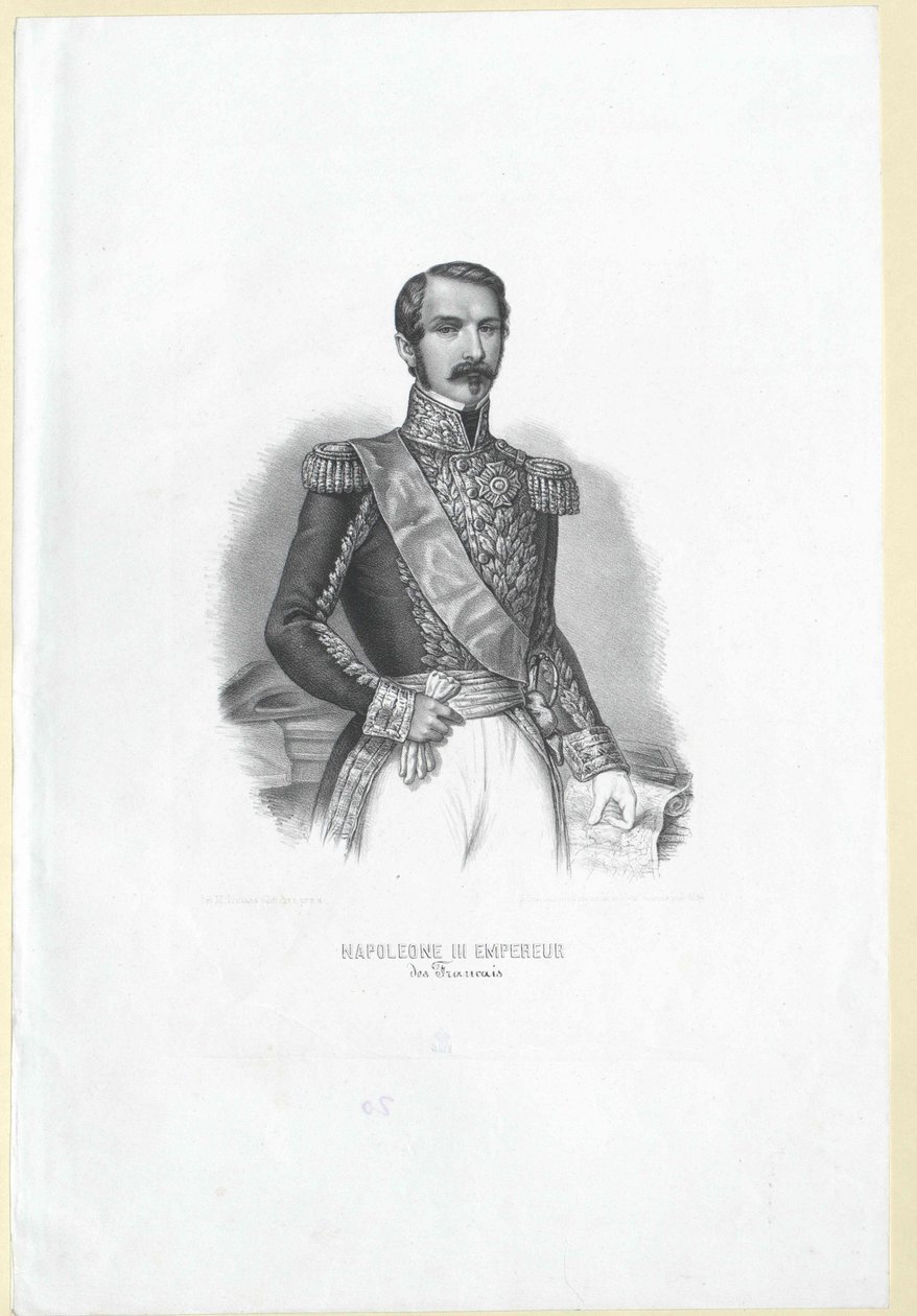 Napoleon III Keizer van de Fransen, door Artist Unknown