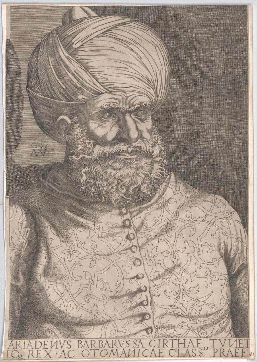 Ottomaanse heerser in Algiers Chaireddin Barbarossa door Artist Unknown