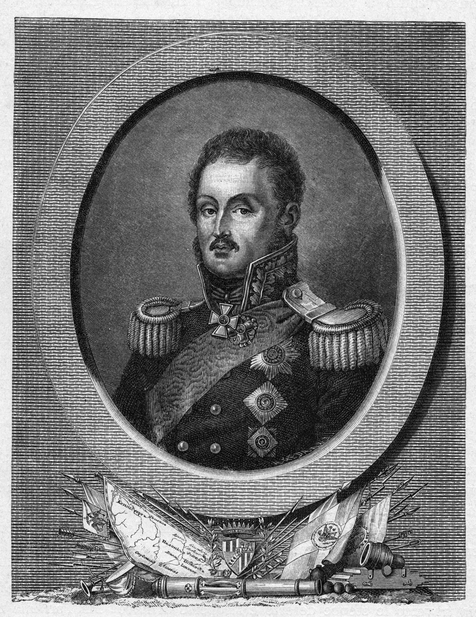 Portret van de marechal graaf Louis Adolphe Pierre zu Sayn Wittgenstein - De wereld draait door. door Artist Unknown