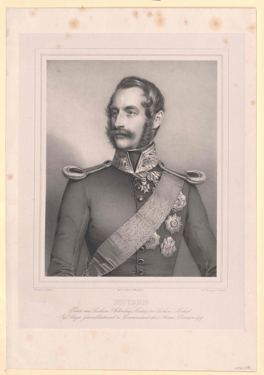 Prins van Saksen Altenburg Eduard door Artist Unknown