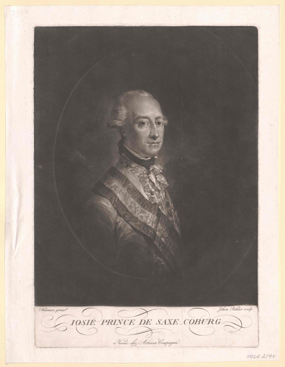 Prins van Saksen Coburg-Saalfeld Frederik Josiah door Artist Unknown
