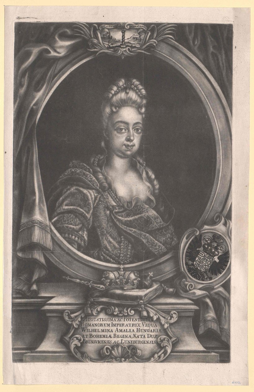 Prinses van Brunswick-Lueneburg Wilhelmine Amalie door Artist Unknown