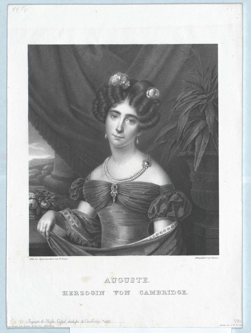 Prinses van Hessen-Kassel Auguste door Artist Unknown