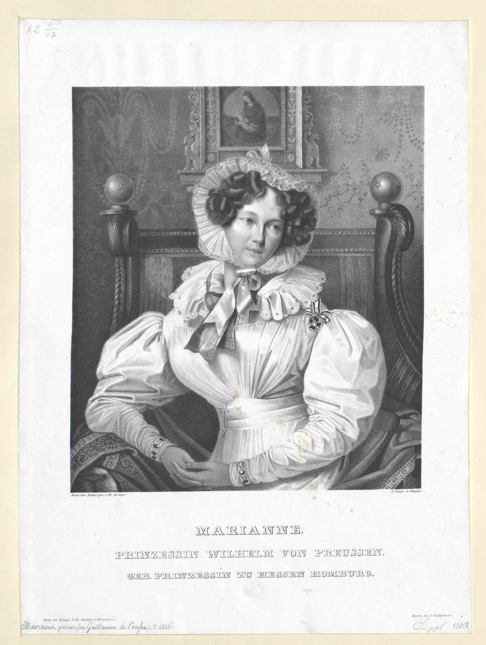Prinses van Hessen-Homburg Maria Anne door Artist Unknown