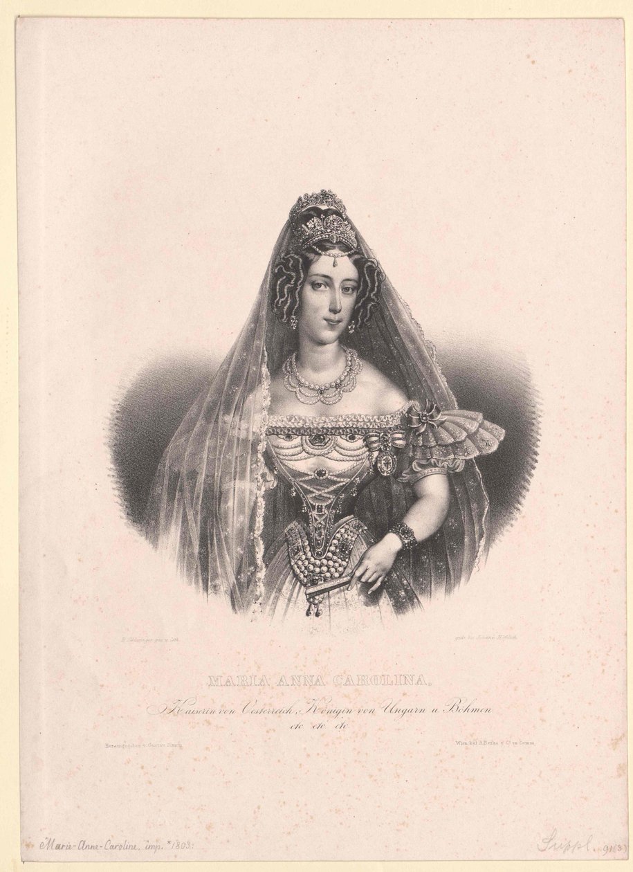 Prinses van Savoyen-Sardinien Maria Anna door Artist Unknown