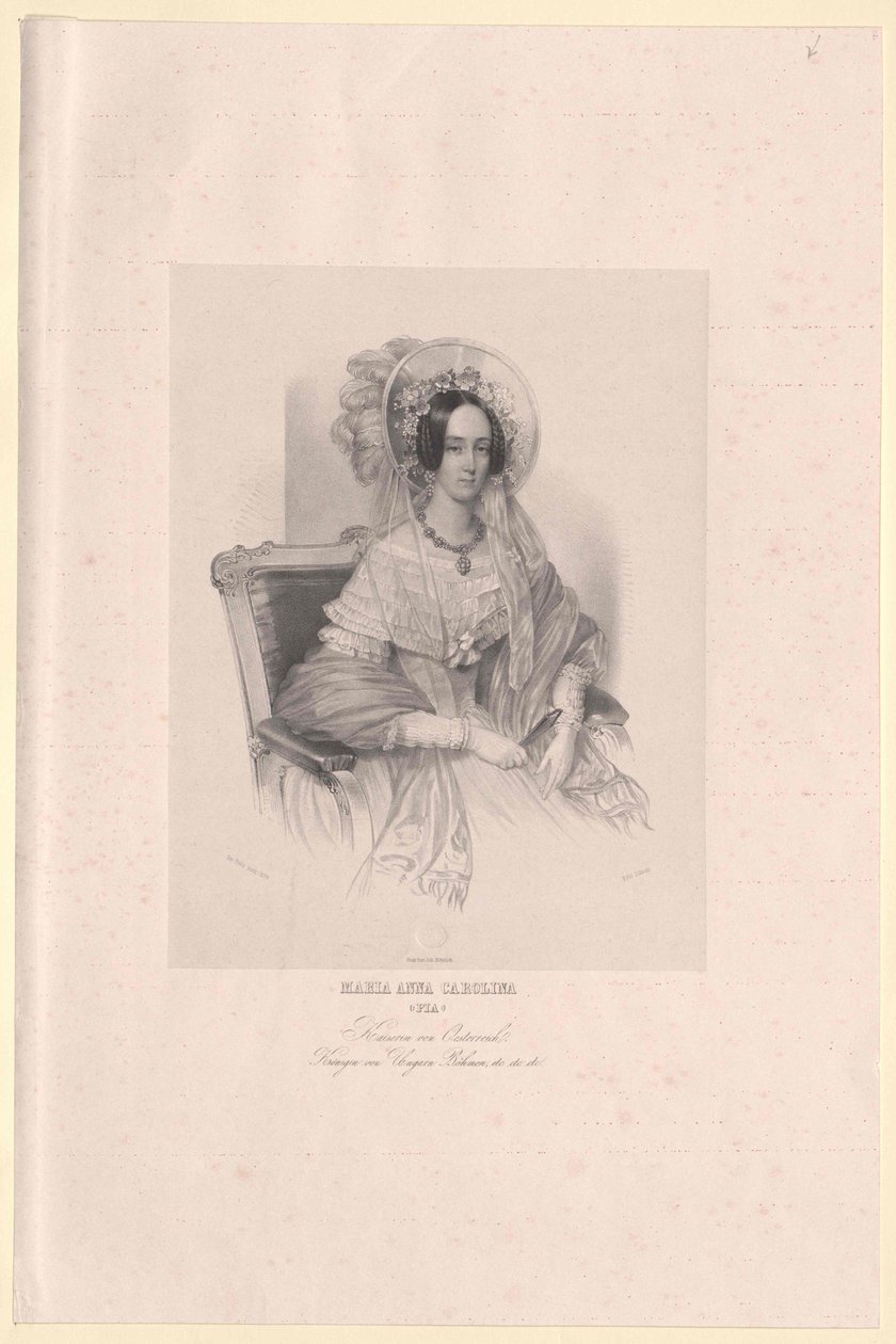 Prinses van Savoyen-Sardinien Maria Anna door Artist Unknown