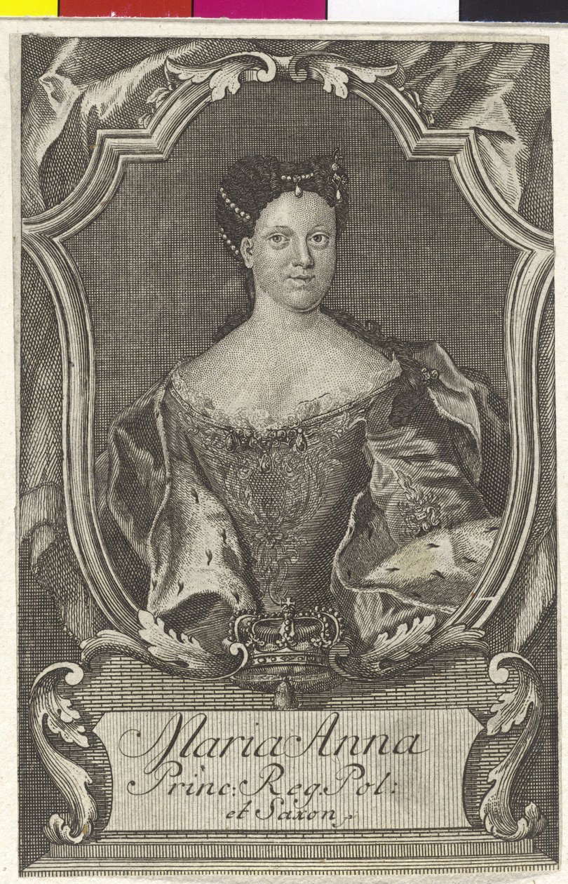 Prinses van Saksen Maria Anne door Artist Unknown