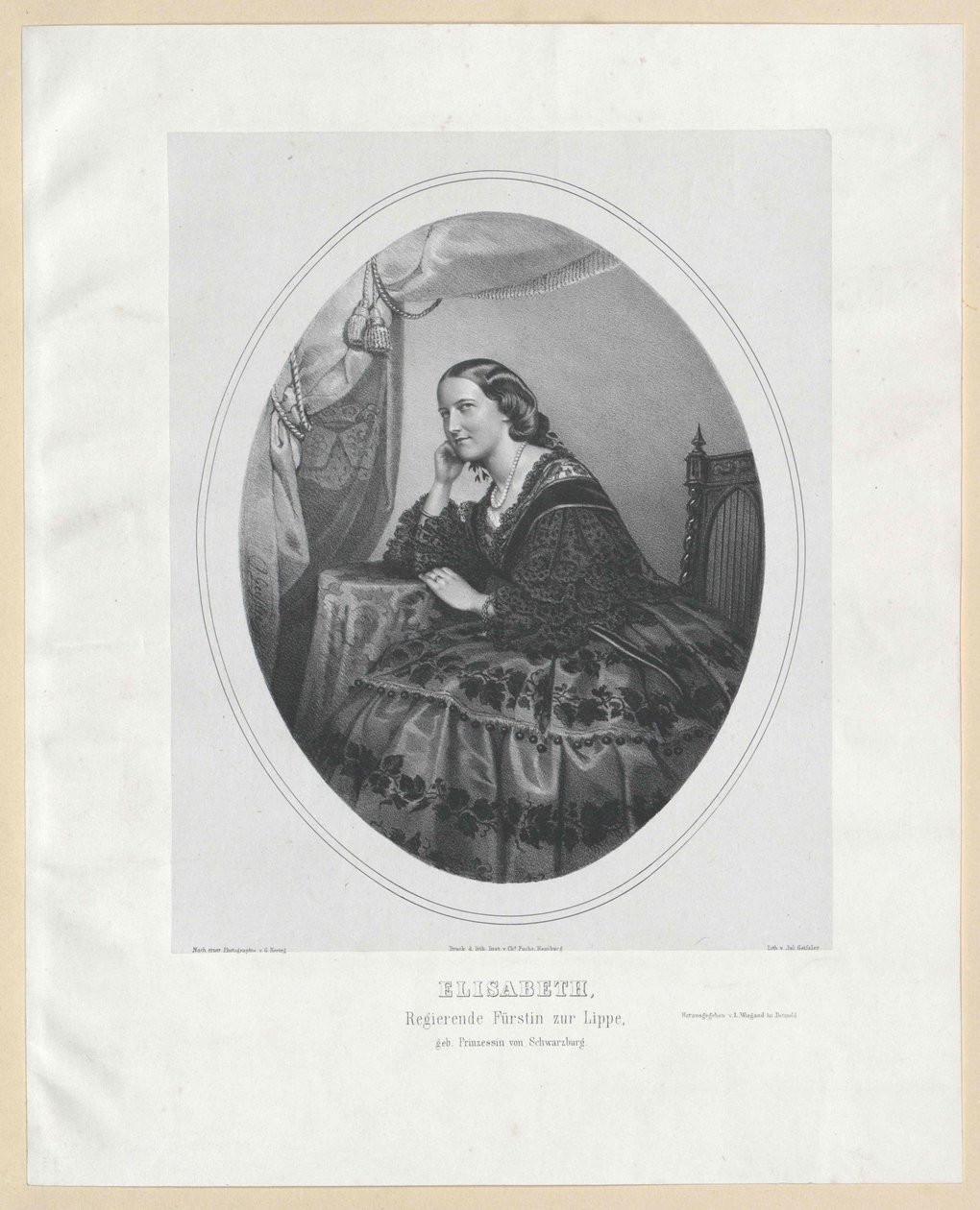Prinses van Schwarzburg-Rudolstadt Elisabeth door Artist Unknown