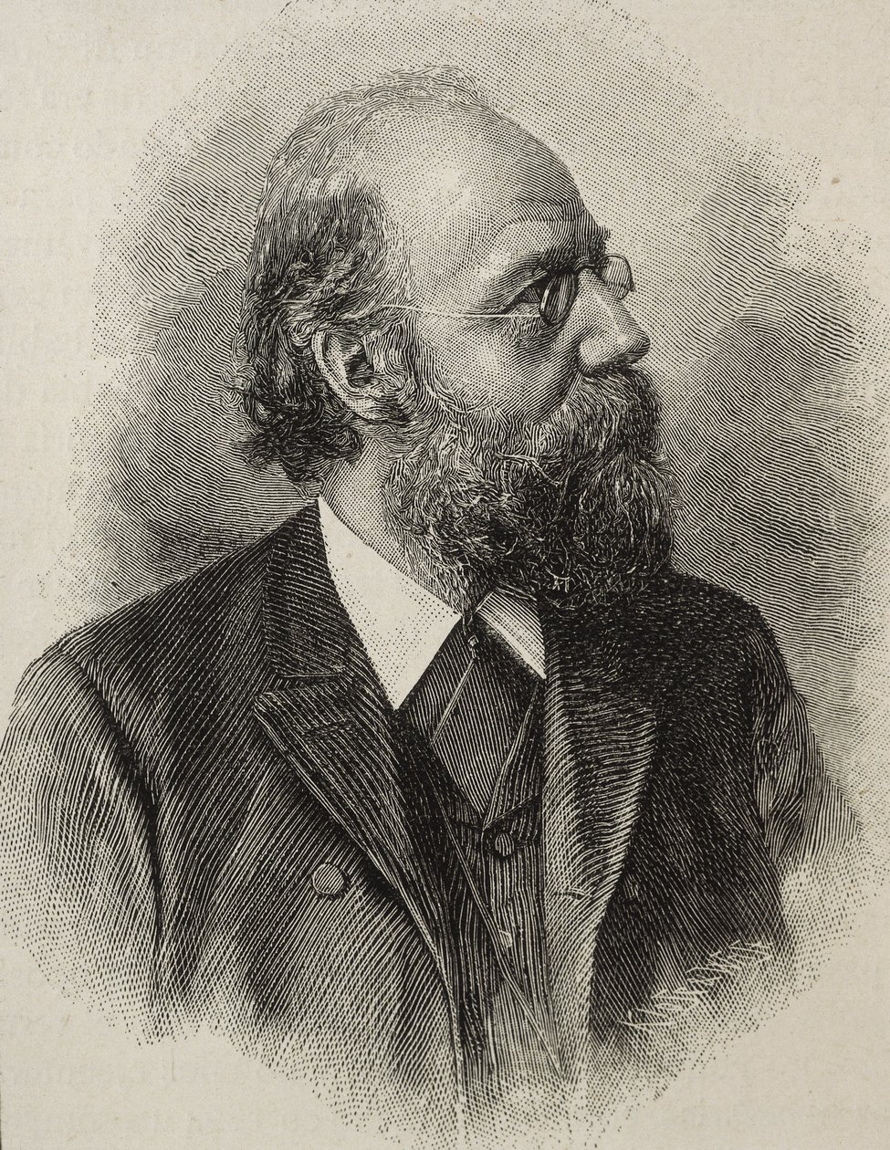 RICKERT, Heinrich (1863-1936). Duitse filosoof, een van de leidende Neo-Kantianen. Gravure door Artist Unknown