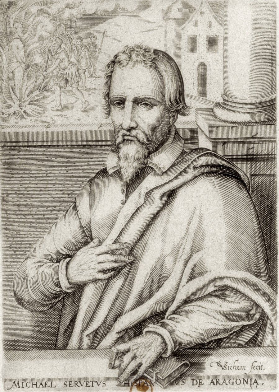 SERVET, Miguel (1511-1553). Spaanse arts en theoloog. Houtsnede. FRANKRIJK. ILE-DE-FRANCE. Parijs. Nationale Bibliotheek door Artist Unknown