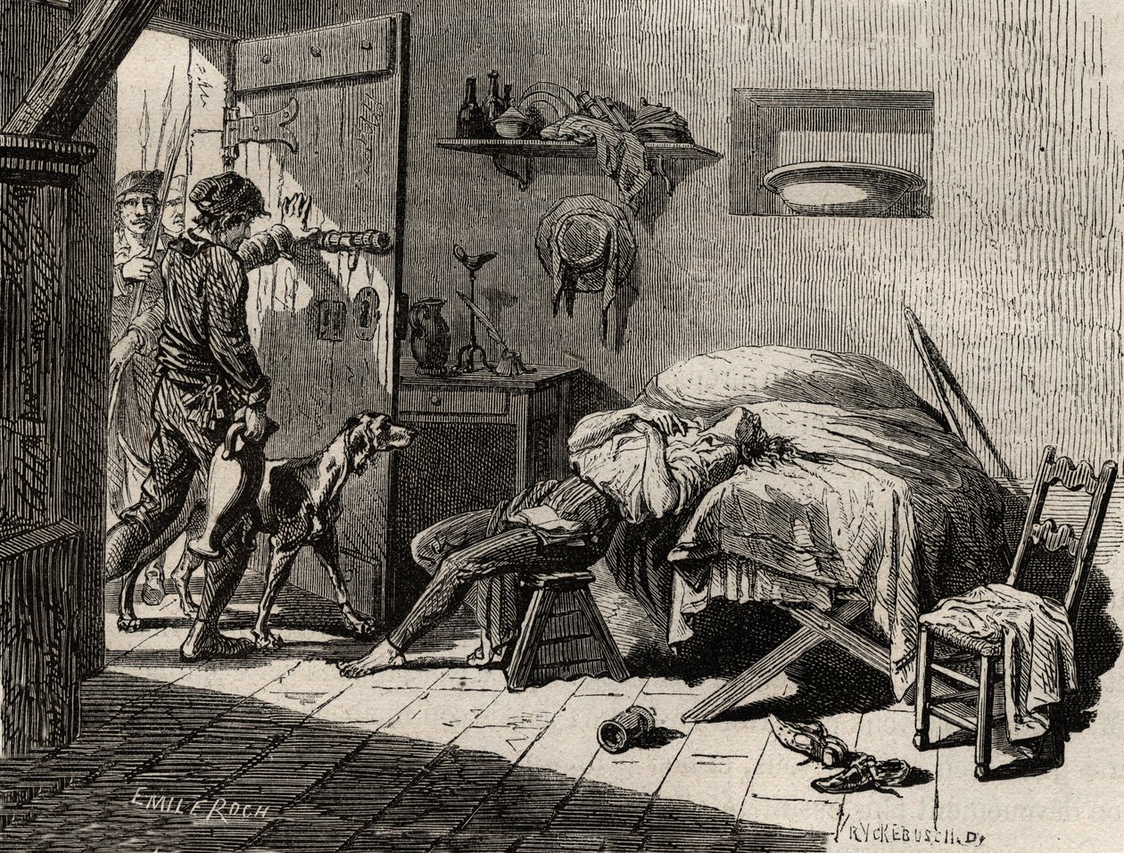 De dood van Condorcet in de gevangenis op 28 maart door Artist Unknown
