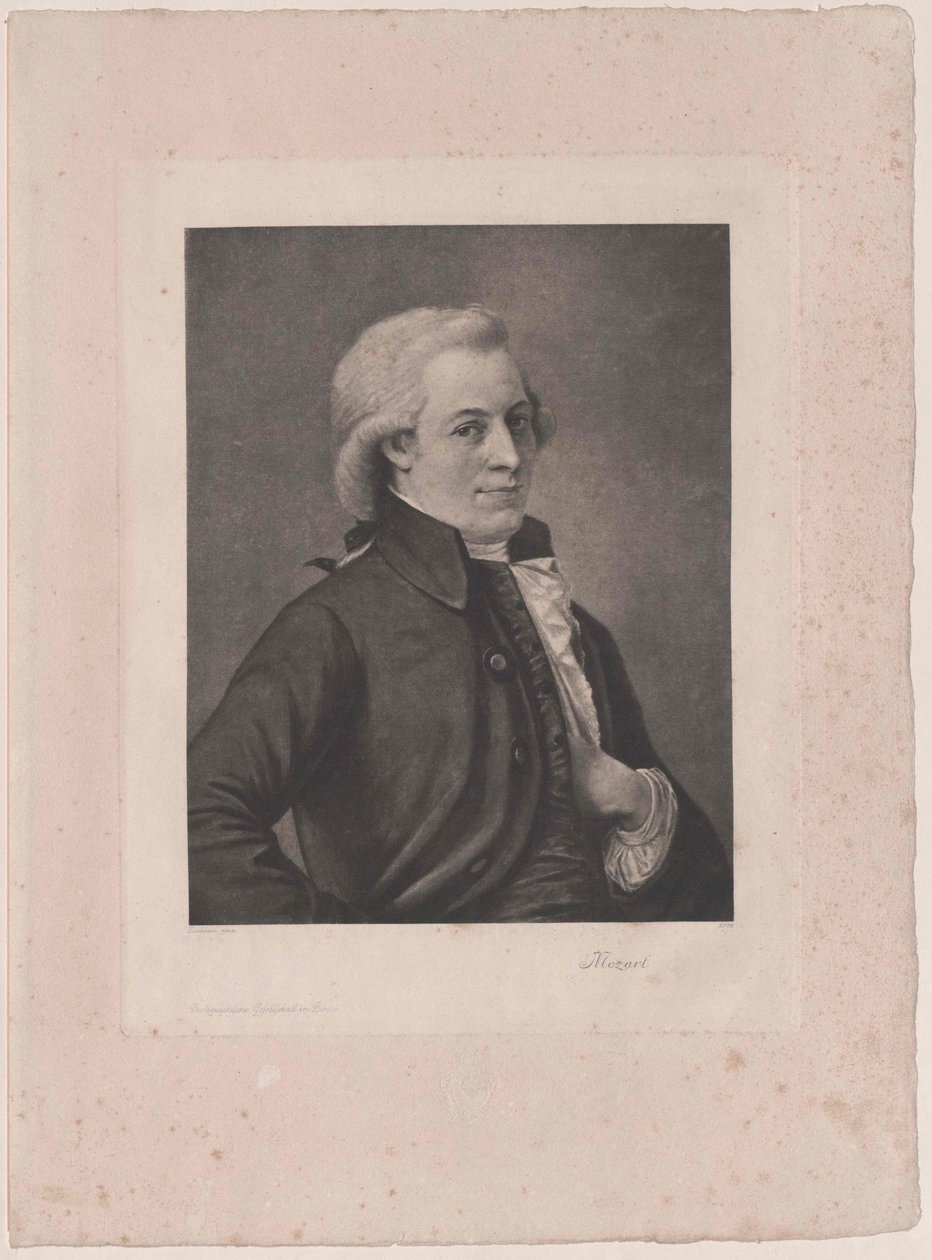 Wolfgang Amadeus Mozart door Artist Unknown