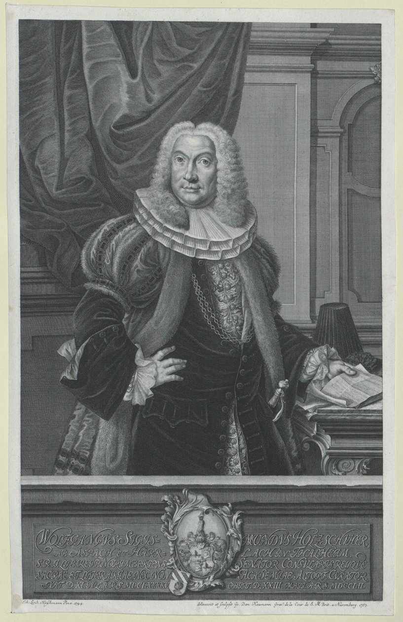 Wolfgang Sigismund Holzschuher door Artist Unknown