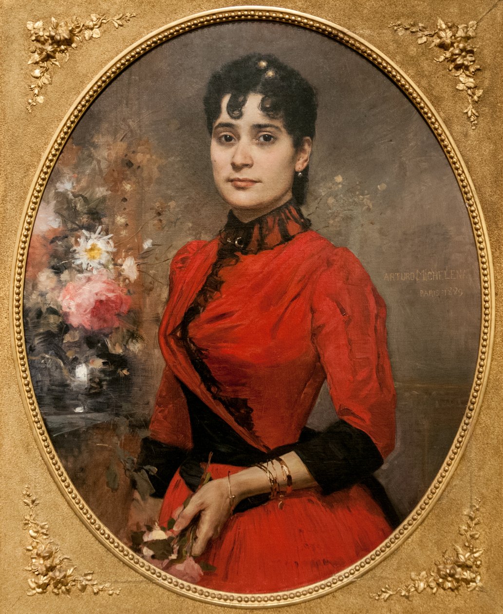Portret van Emilia Alcalá door Arturo Michelena