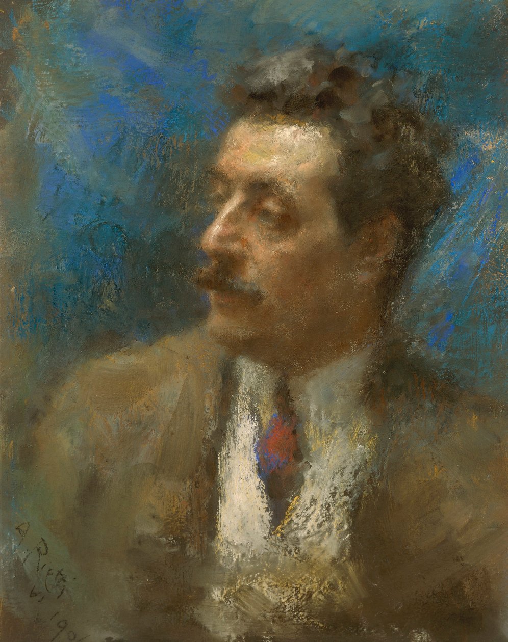 Portret van Giacomo Puccini door Arturo Rietti