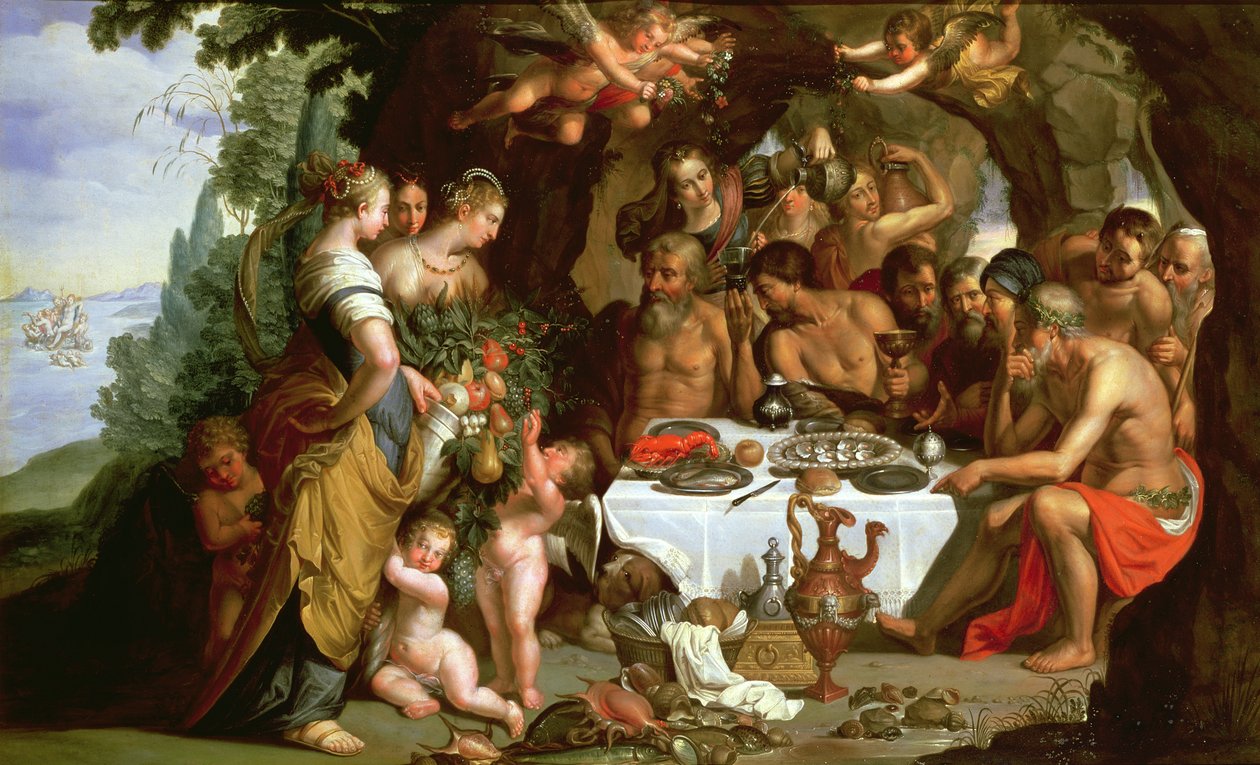 Het Feest van Achelous, 1625-29 door Artus Wollfort