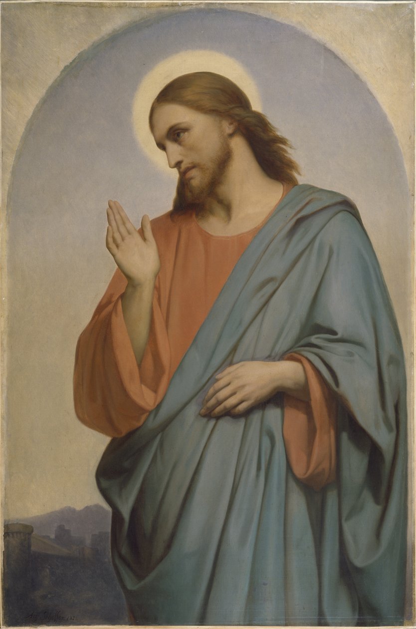 Christus die over Jeruzalem huilt door Ary Scheffer