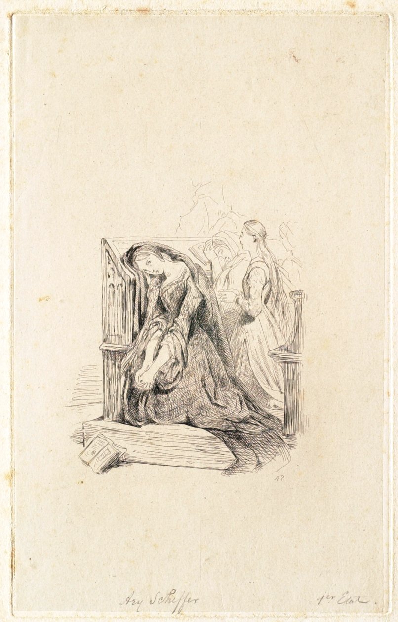 Marguerite in de kerk door Ary Scheffer