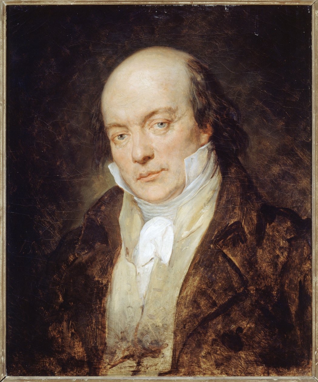 Portret van Pierre-Jean Béranger (1780-1857), dichter en liedjesschrijver. door Ary Scheffer