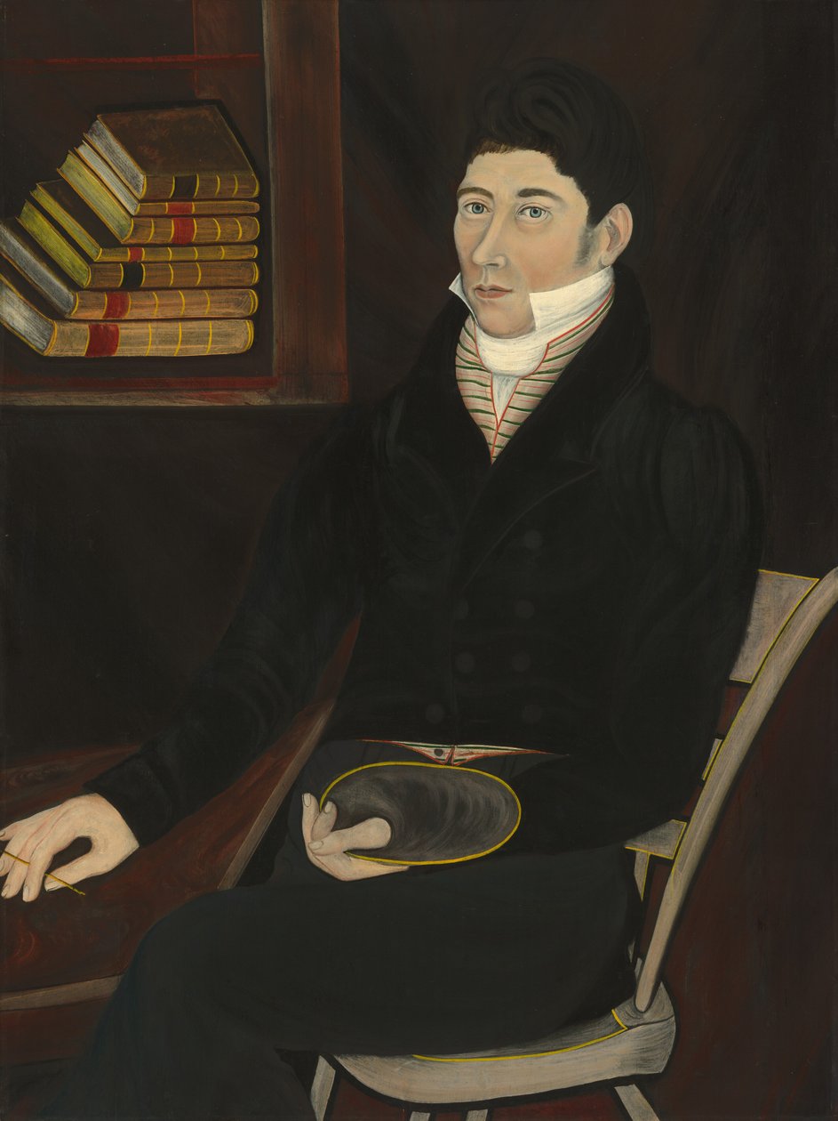 Mogelijk William Sheldon, ca.1831 (olieverf op hout) door Asahel L. Powers