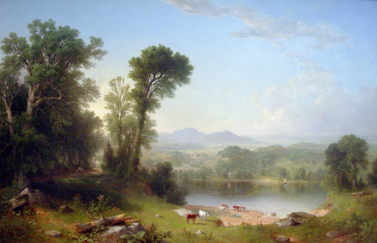 Pastoraal landschap door Asher Brown Durand
