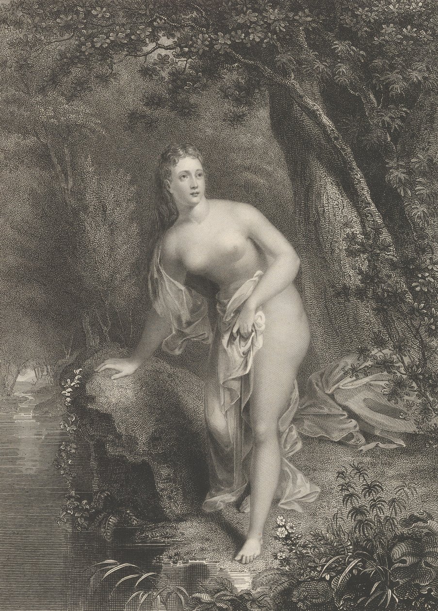 Musidora, 1825 door Asher Brown Durand