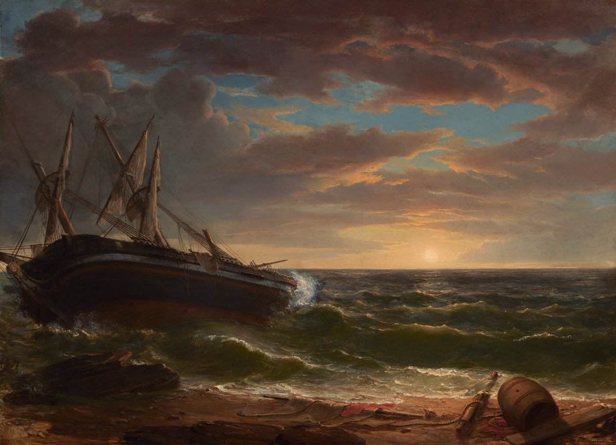 Het gestrande schip door Asher Brown Durand