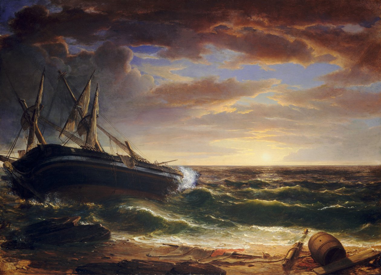 Het gestrande schip door Asher Brown Durand