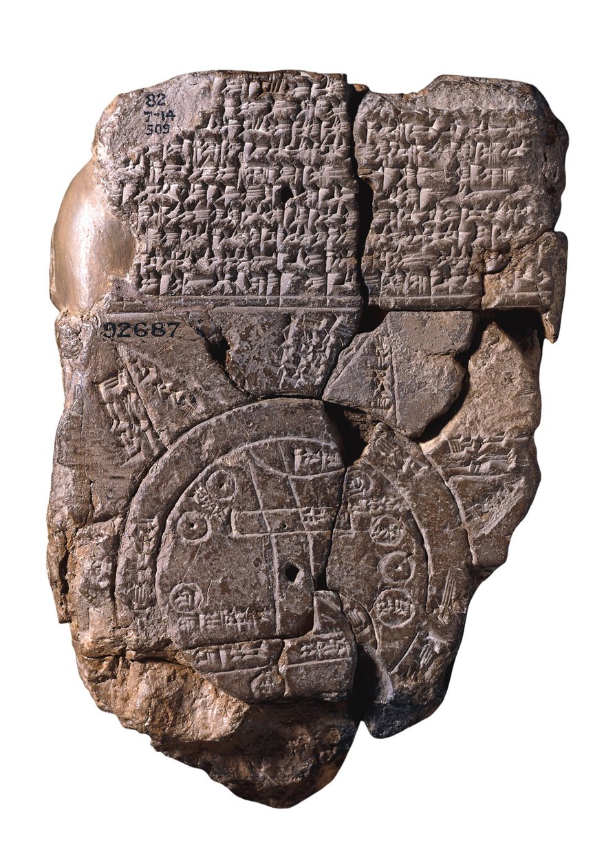 De Babylonische Wereldkaart, ca. 510-ca. 500 v.Chr. door Assyrian