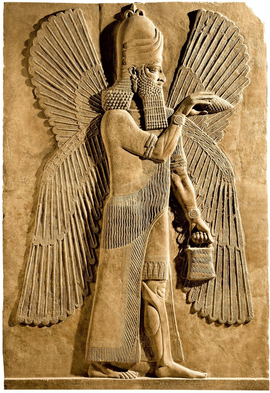 Gevleugelde genie (detail) door Assyrian