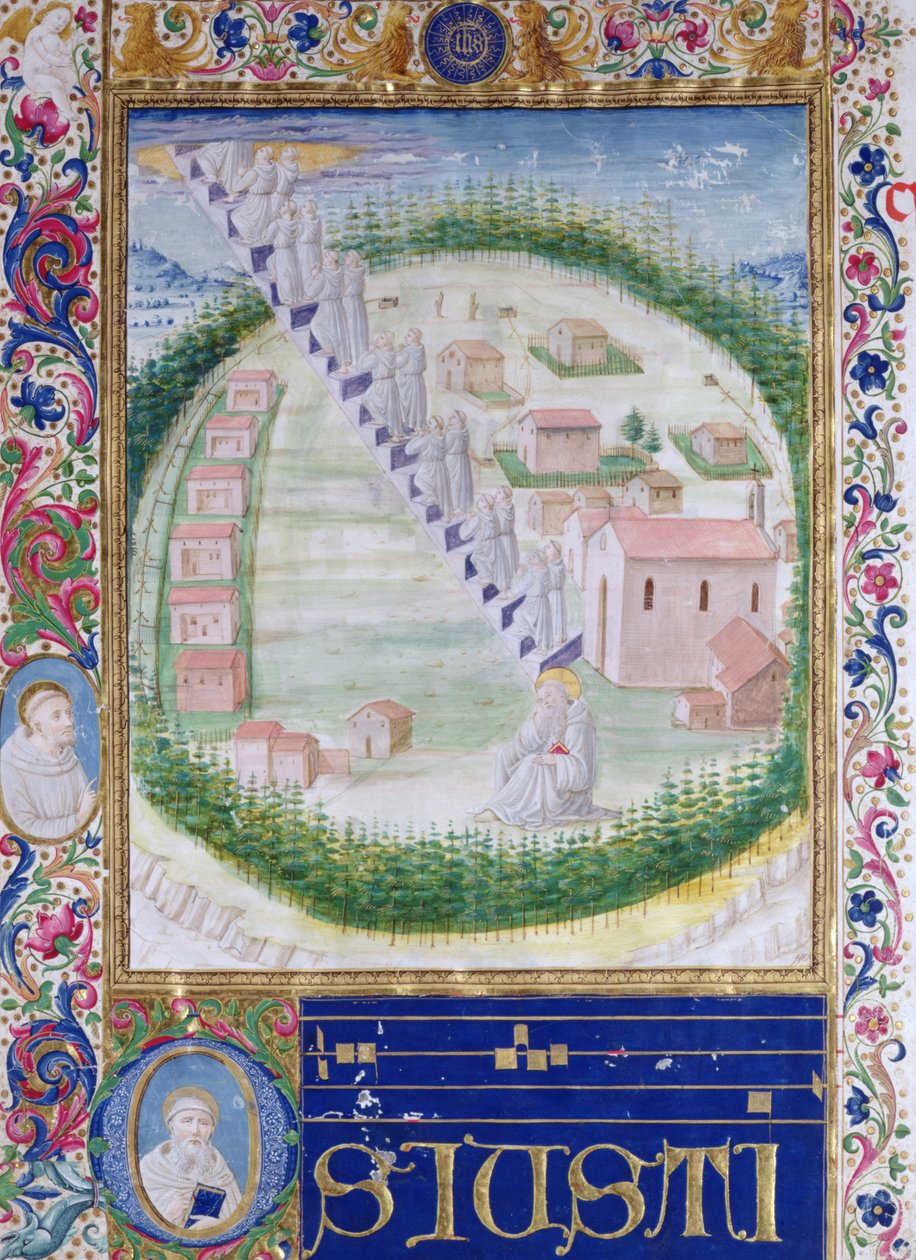 De droom van St. Romauld (ca.951-1027) ca.1502 door Attavante di Gabriello di Vanti di Bartolo