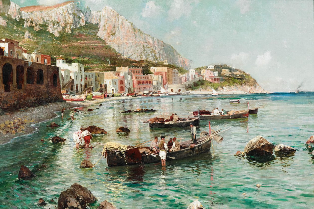 Attilio Pratella Capri Marina Grande door Attilio Pratella