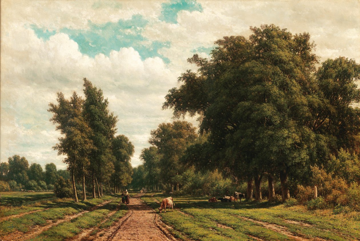 Een zomerdag in Normandië door Attributed to Mikhail Clodt