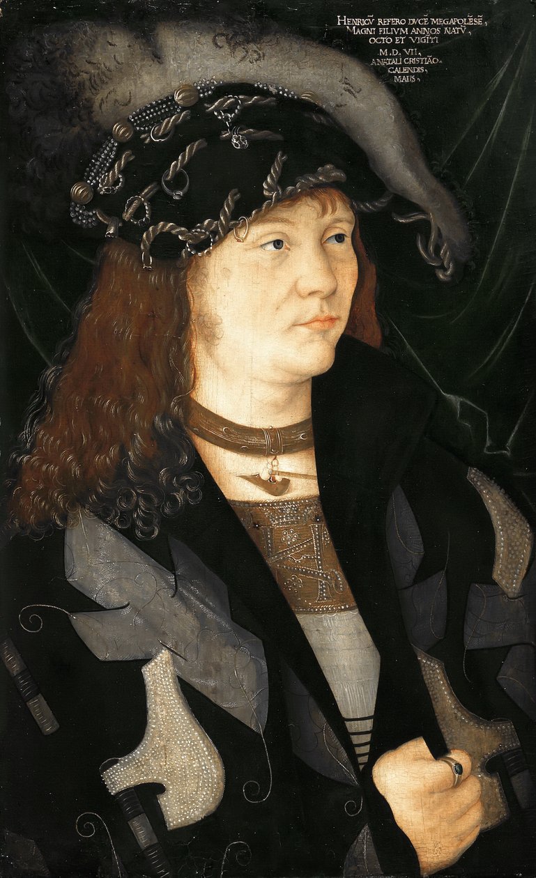 German: Heinrich V Portrait of Henri V. of Mecklenburg door attributed to Jacopo de
